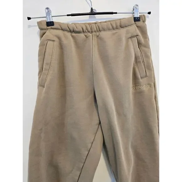 Gym Shark Brown Thick Pocketed Joggers Size XS Preloved - Picture 4 of 9